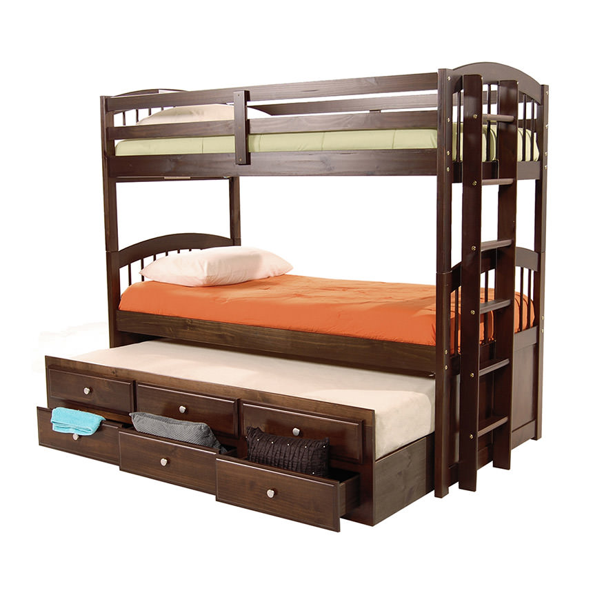 Triplex Twin Bunk Bed w/Storage El Dorado Furniture